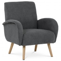 Křeslo relaxační, šedá látka, dřevěné nohy. AK-345 GREY2